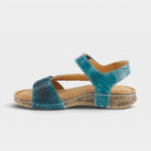 L'Artiste Popular sandal in Blue, side view
