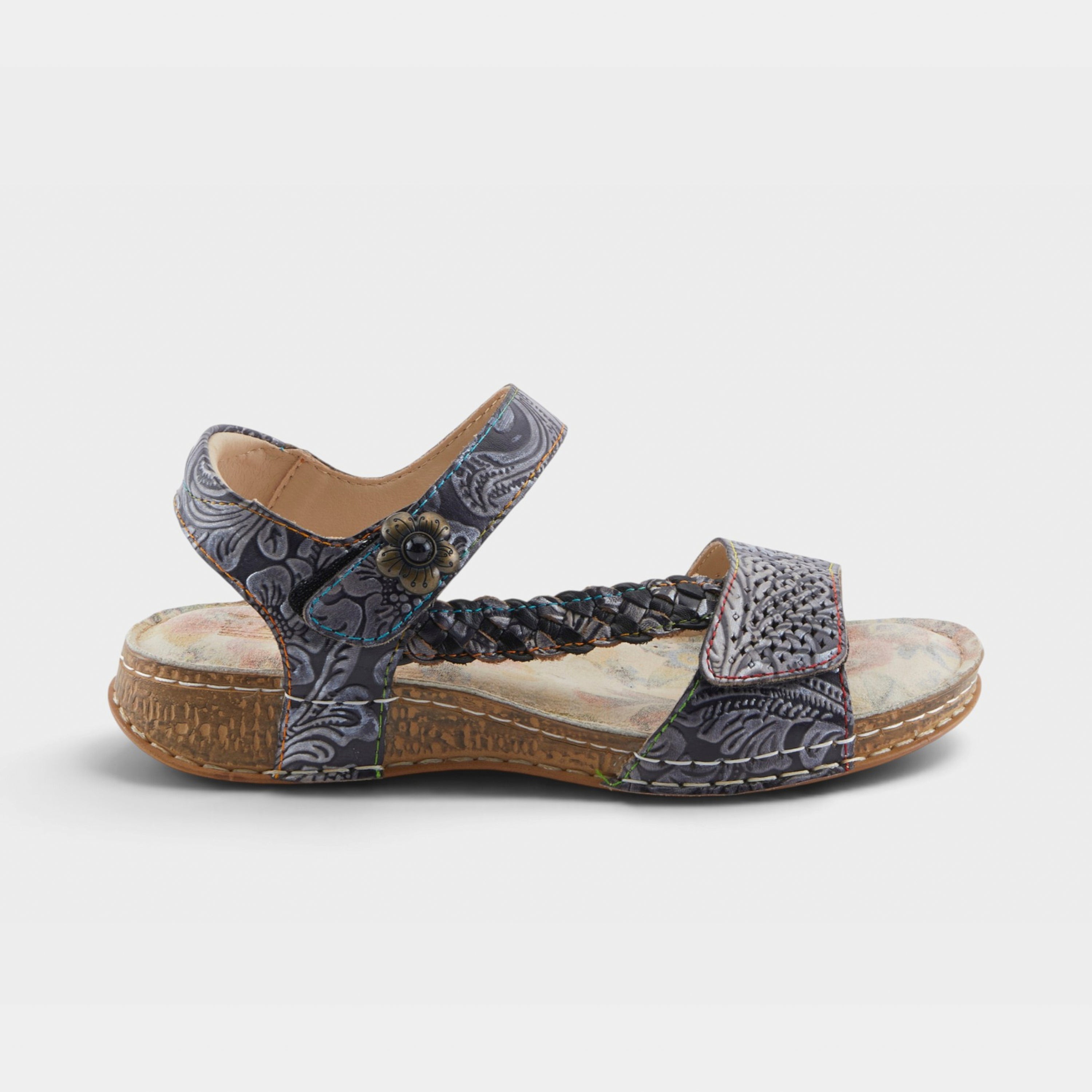 L'Artiste Popular sandal in Black Multi, hero view