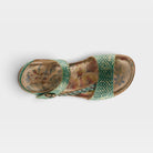 L'Artiste Popular sandal in Green Multi, top view