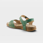 L'Artiste Popular sandal in Green Multi, alternate angle view