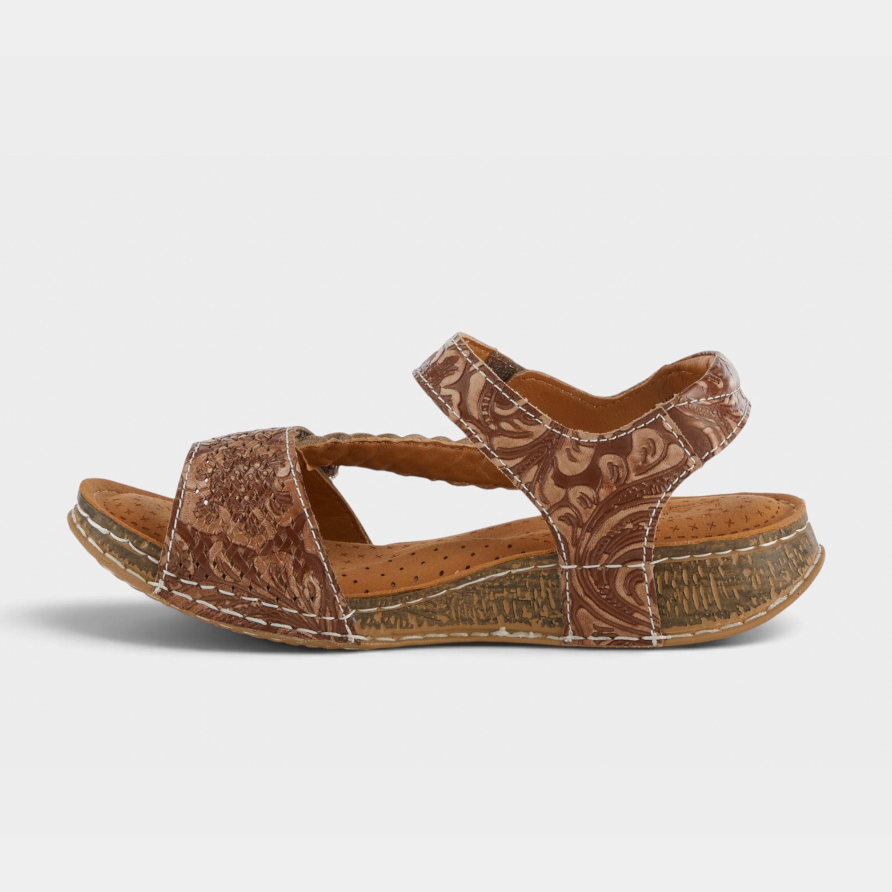 L'Artiste Popular sandal in Grey, side view