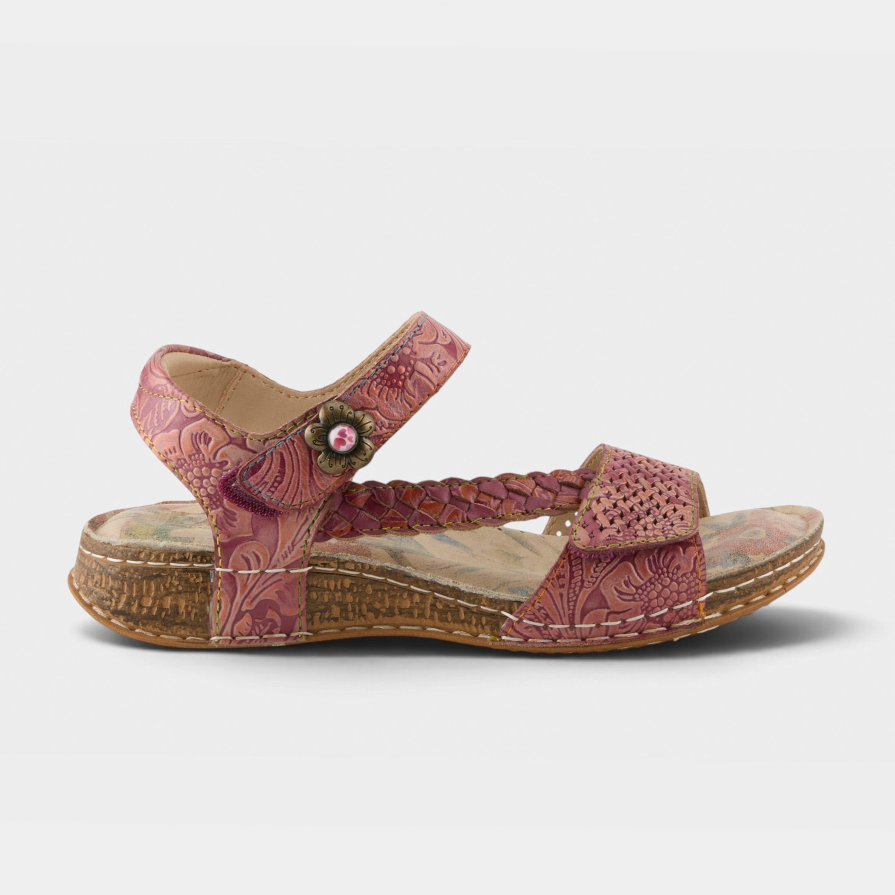L'Artiste Popular sandal in Plum Multi, hero view