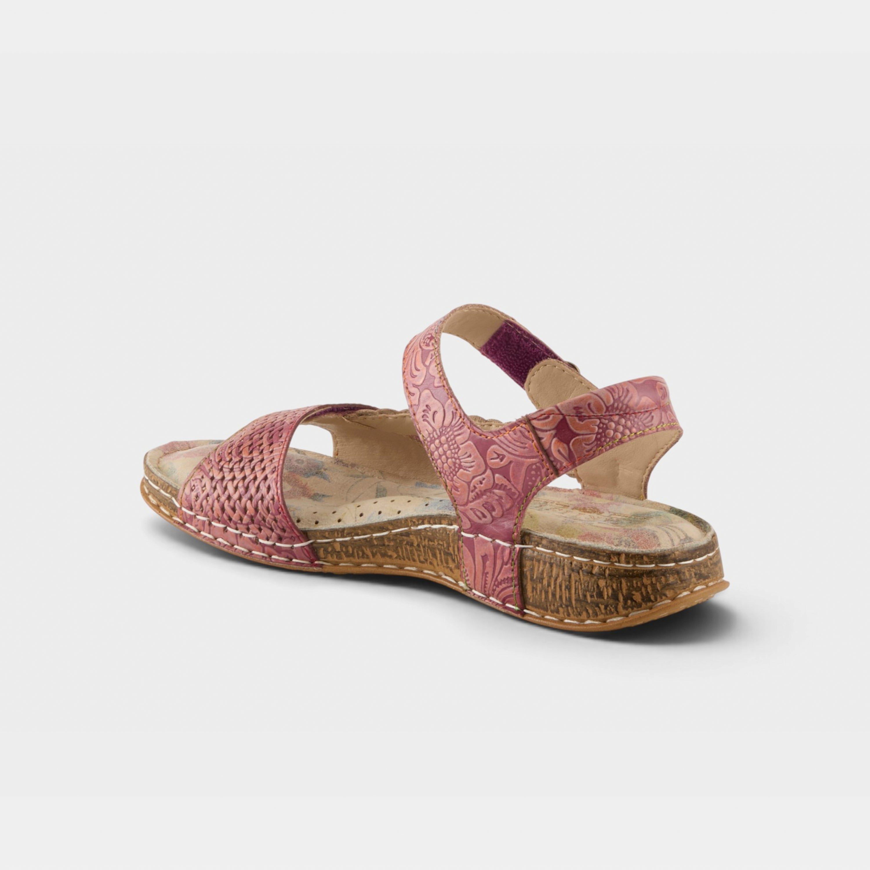 L'Artiste Popular sandal in Plum Multi, alternate angle view