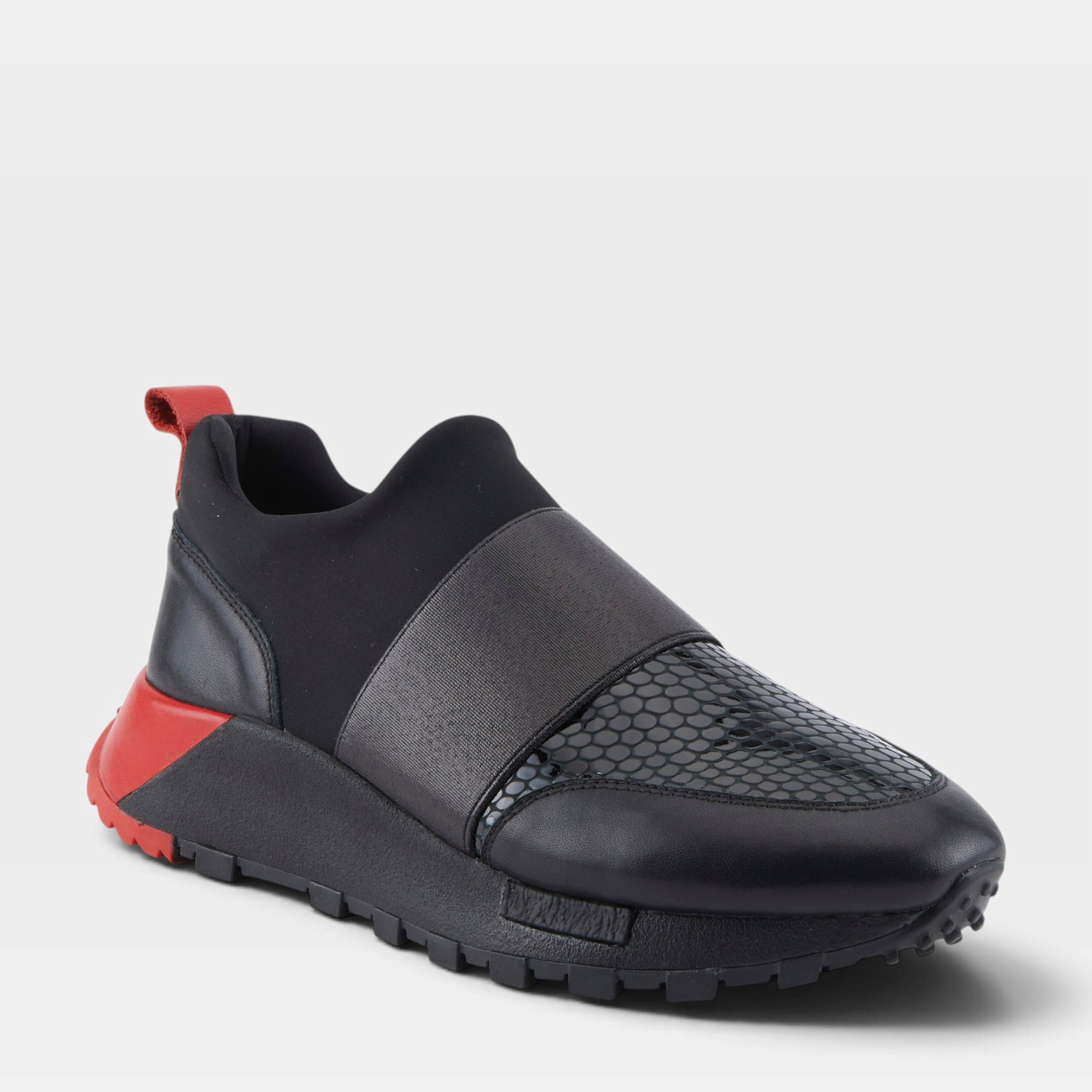 Azura Posh Black Multi Croco Sneaker