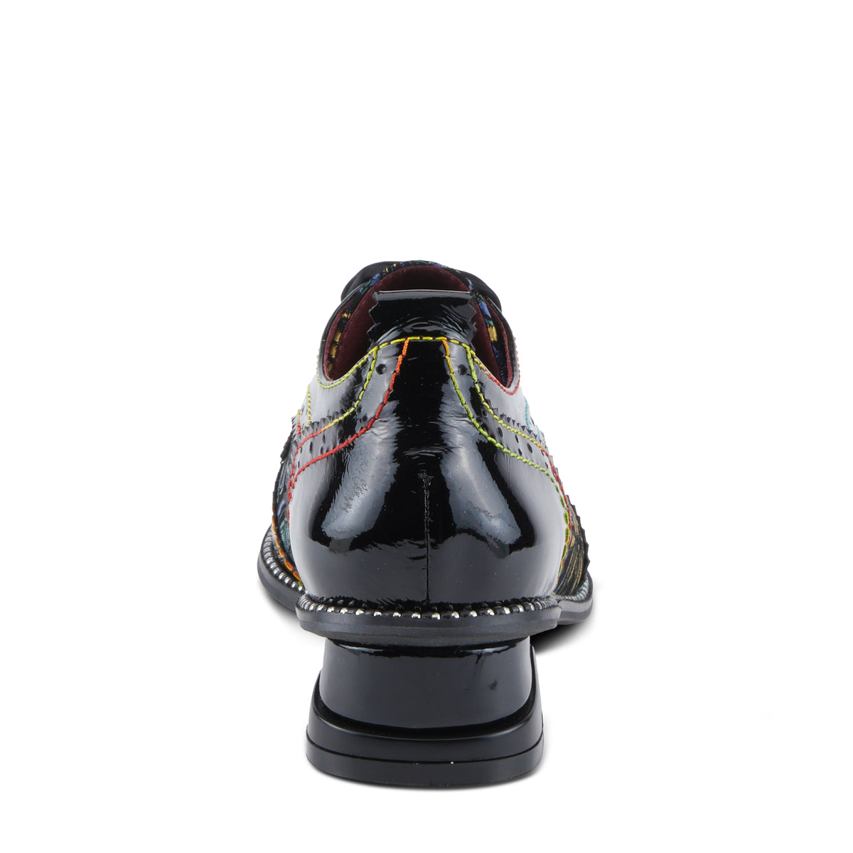 L'Artiste L'ARTISTE PRADEEP SHOES shoe in black patent with handcrafted leather design