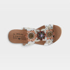 L'Artiste Prettypetals sandals in White Multi, top view