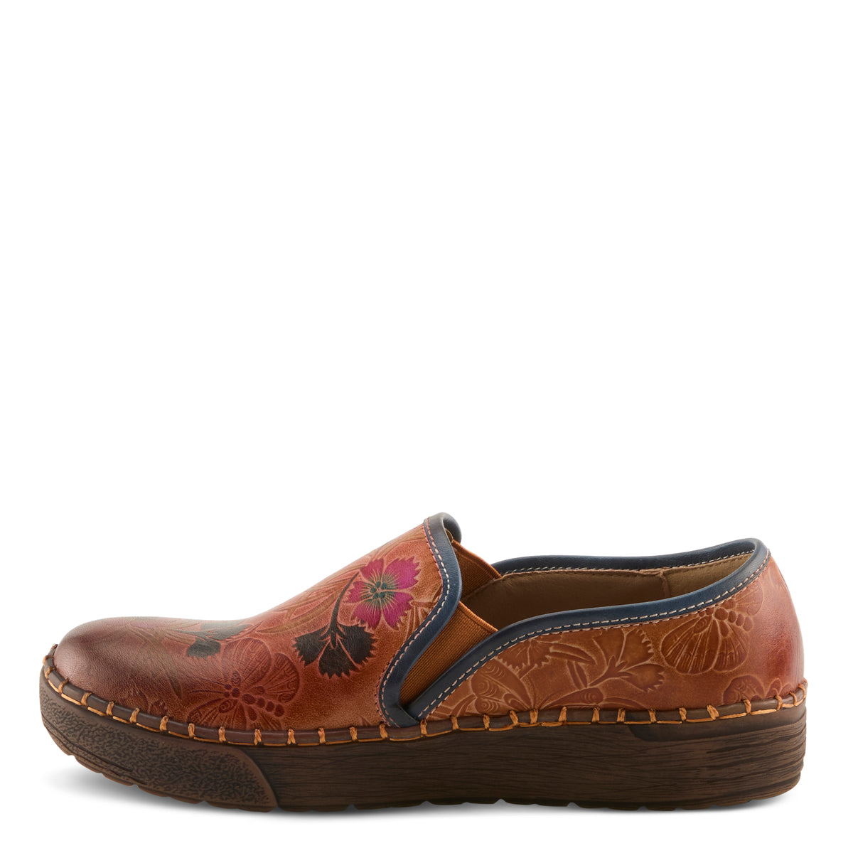 L'Artiste Priela shoes in Camel Multi, side view