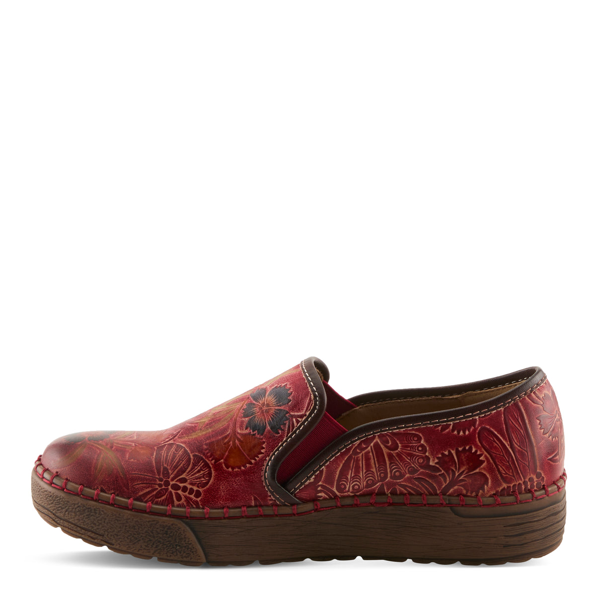 L'Artiste Priela shoes in Red Multi, side view