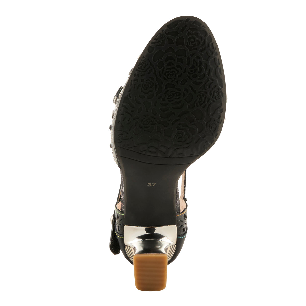 L'Artiste L'ARTISTE QUEENLATIFAH SHOES shoe in gold multi with handcrafted leather design