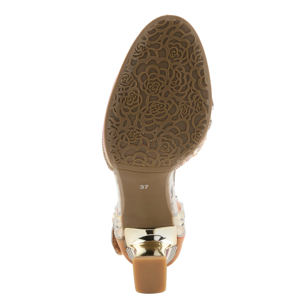 L'Artiste L'ARTISTE QUEENLATIFAH SHOES shoe in silver multi with handcrafted leather design
