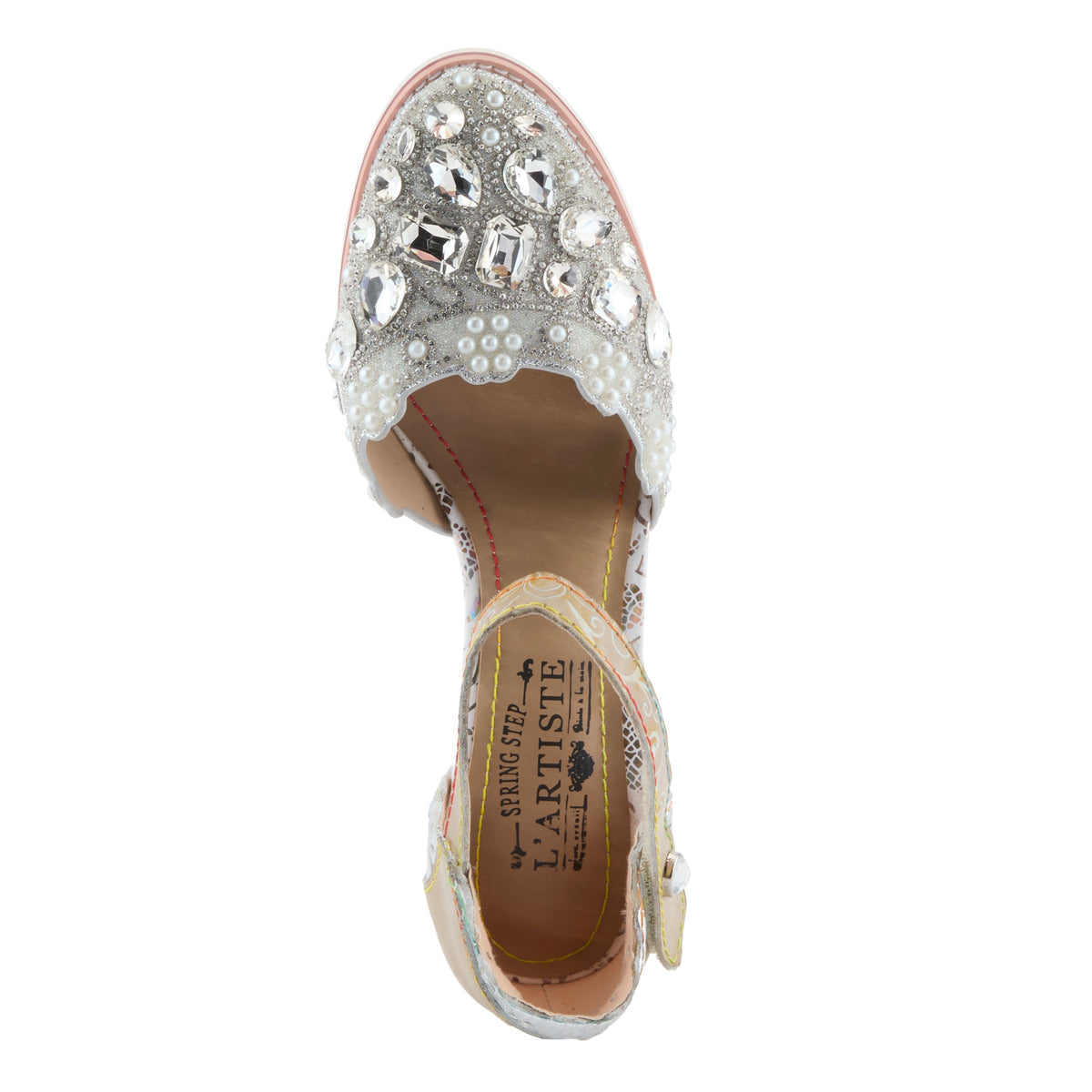 L'Artiste L'ARTISTE QUEENLATIFAH SHOES shoe in black multi with handcrafted leather design