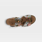 L'Artiste Radiating sandals in Denim Multi, top view