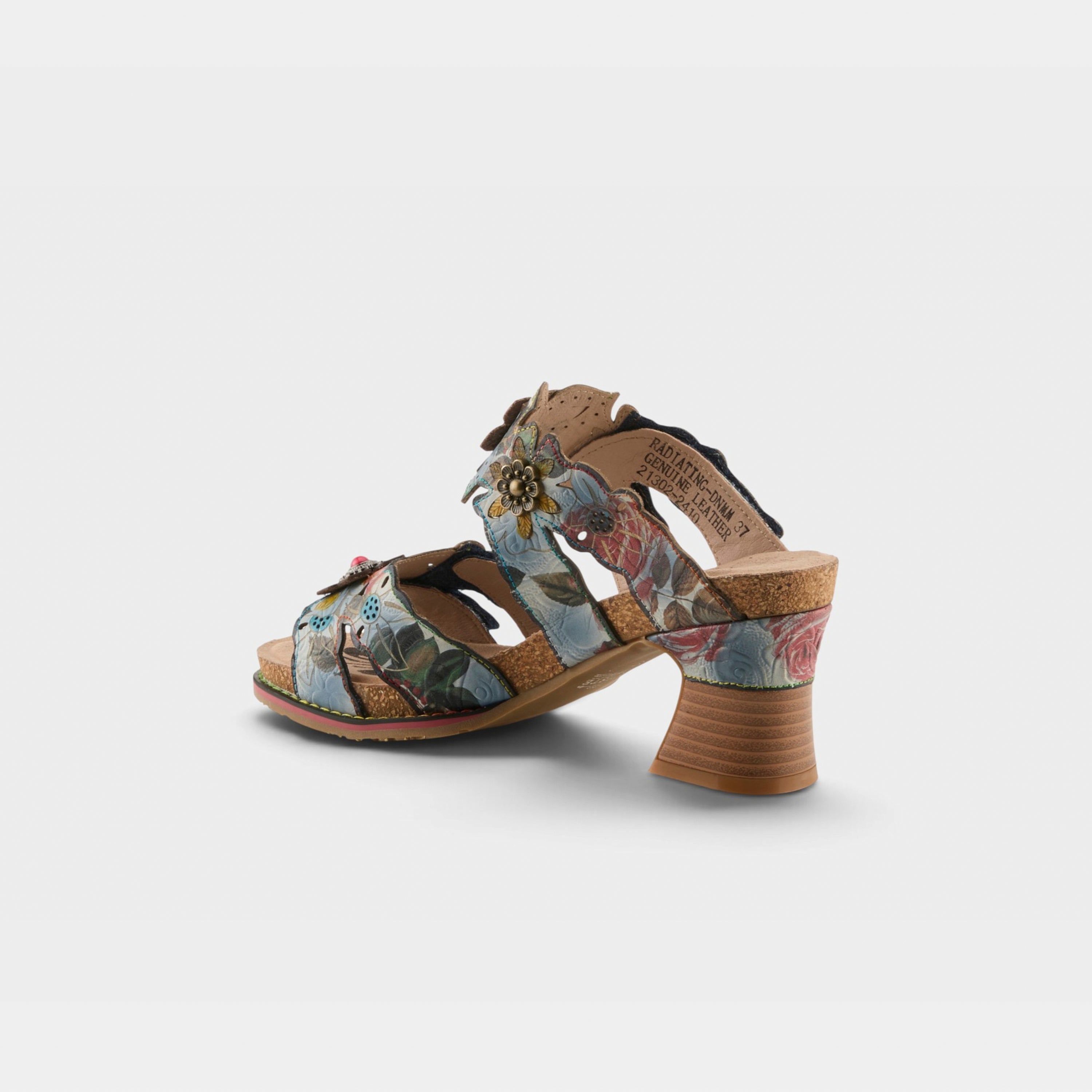 L'Artiste Radiating sandals in Denim Multi, alternate angle view