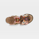 L'Artiste Radiating sandals in Peach Multi, top view