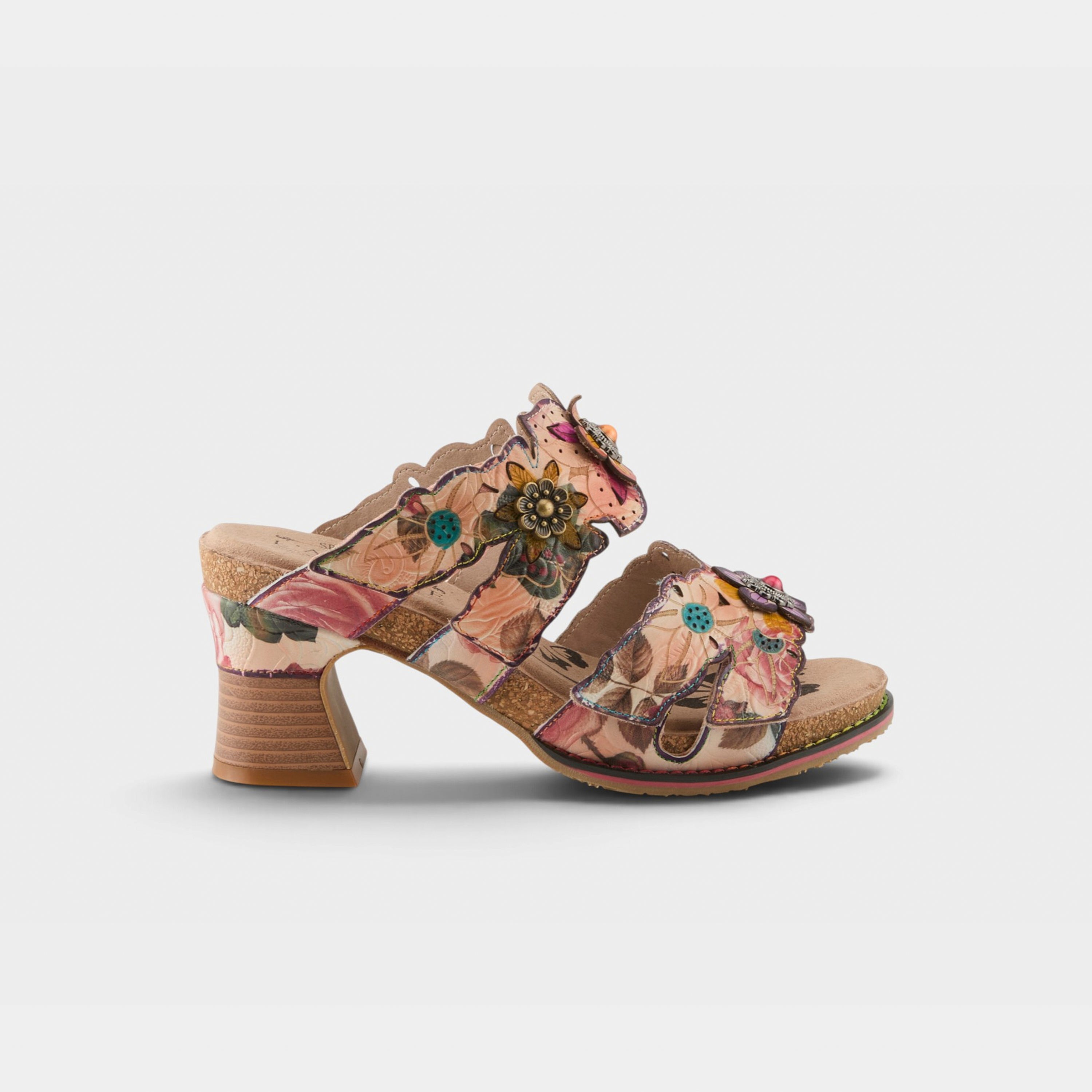 L'Artiste Radiating sandals in Peach Multi, hero view