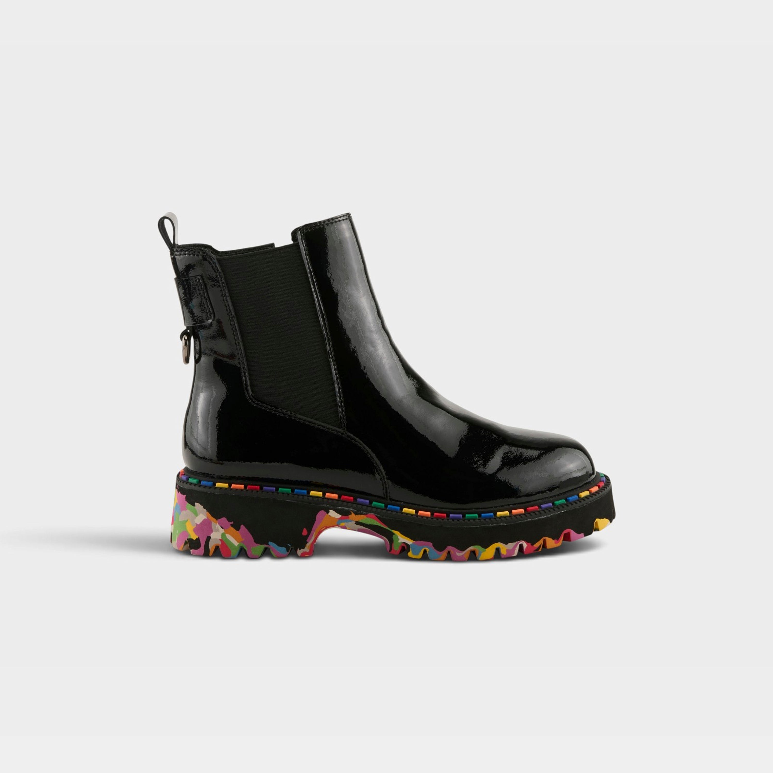 Spring Step Rager Black Patent Casual Boot