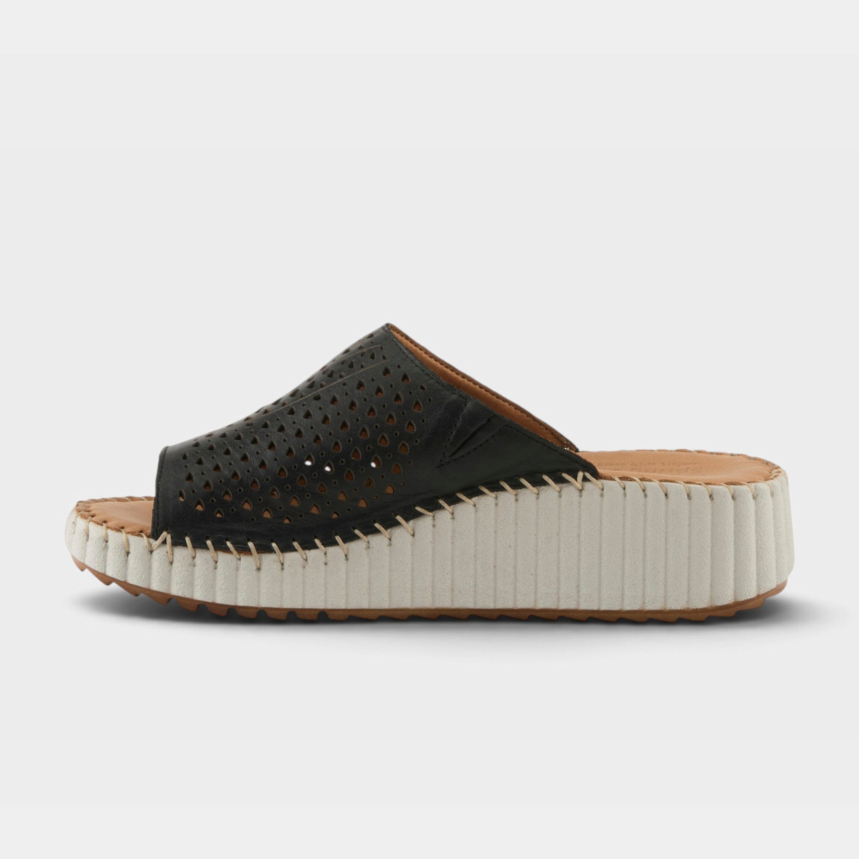 Spring Step Rhydian Black Casual Sandal