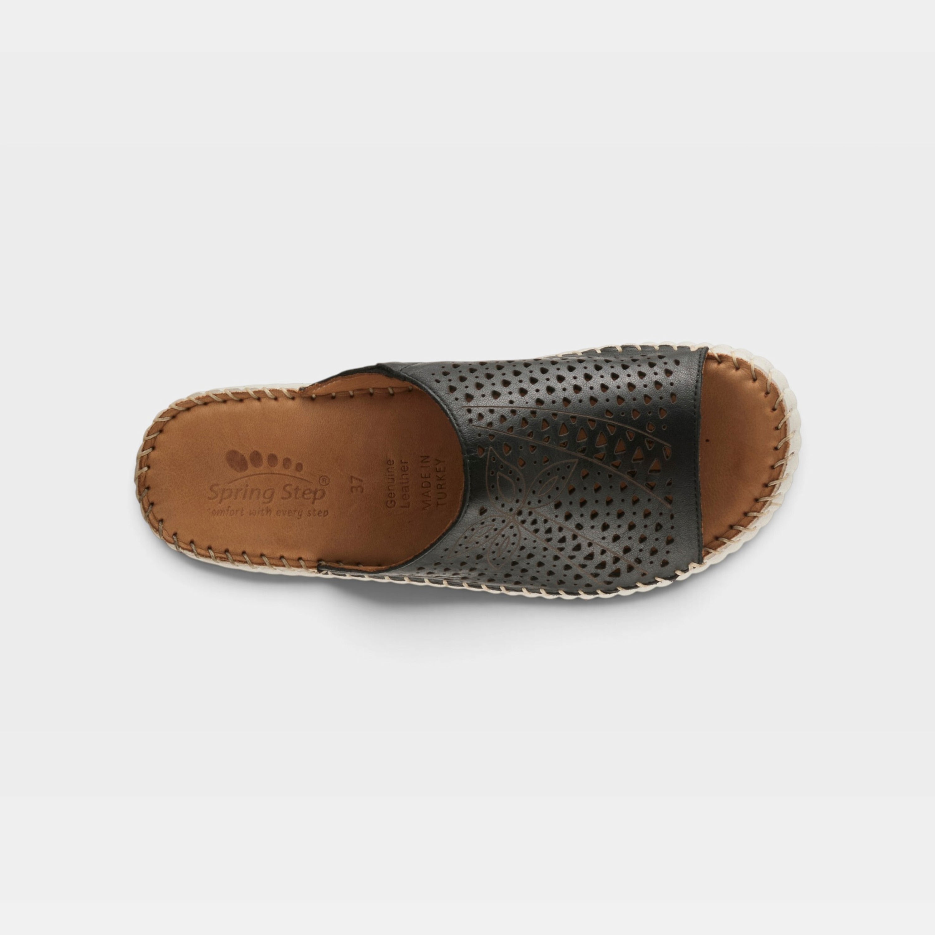 Spring Step Rhydian Black Casual Sandal