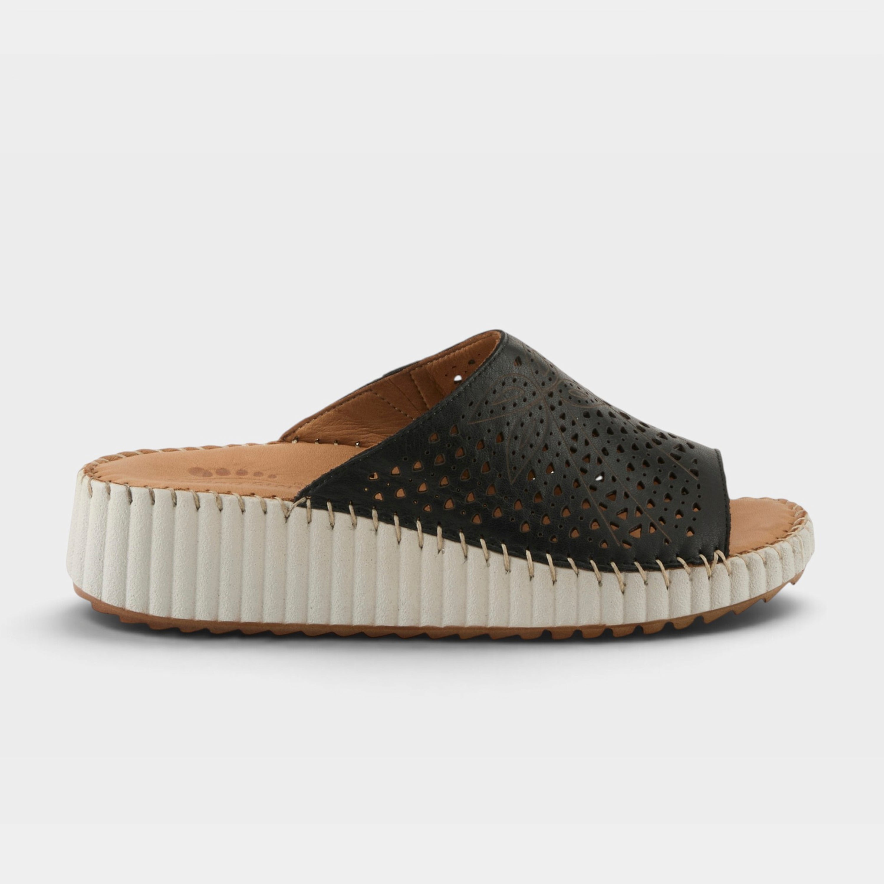 Spring Step Rhydian Black Casual Sandal