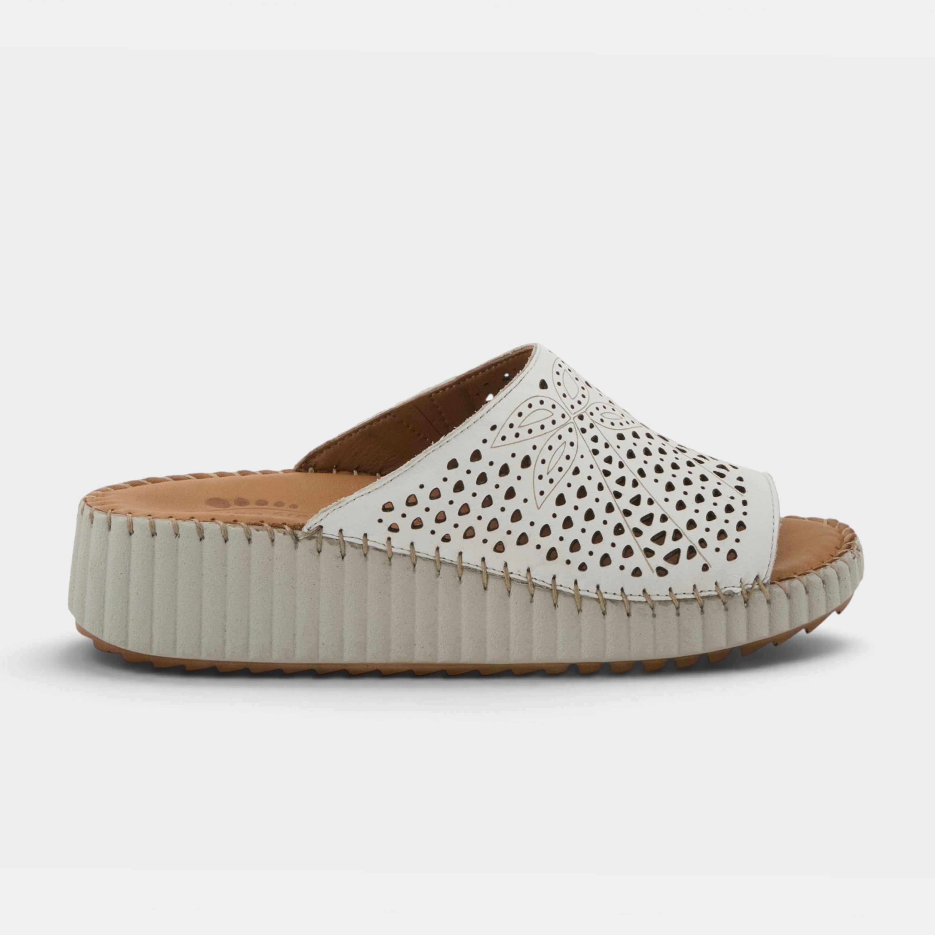 Spring Step Rhydian White Casual Sandal