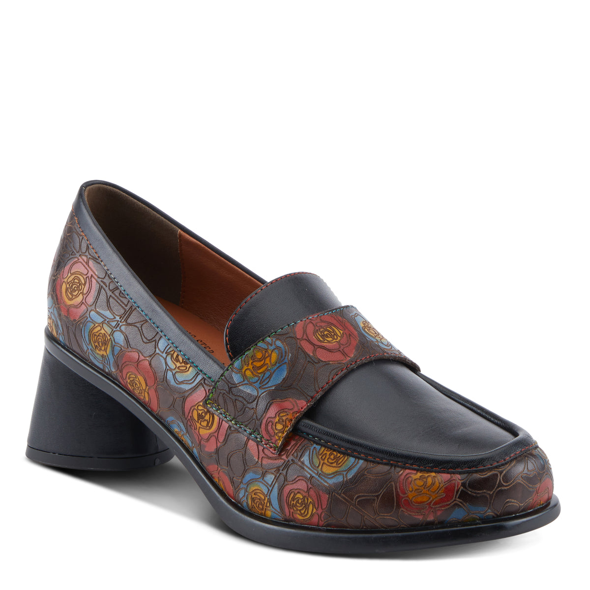 L'Artiste L'ARTISTE RIVOIRE SHOES shoe in navy multi with handcrafted leather design