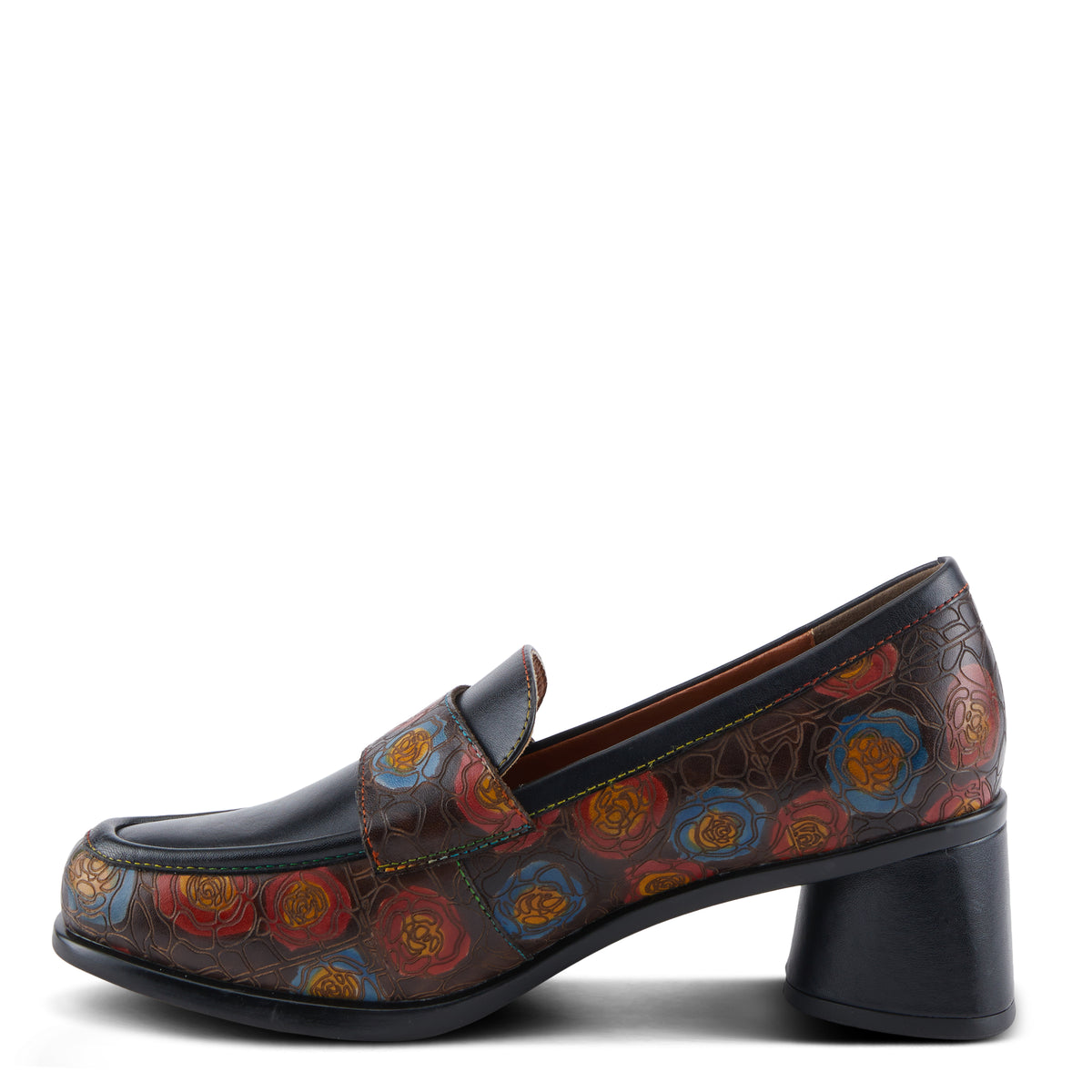 L'Artiste L'ARTISTE RIVOIRE SHOES shoe in navy multi with handcrafted leather design