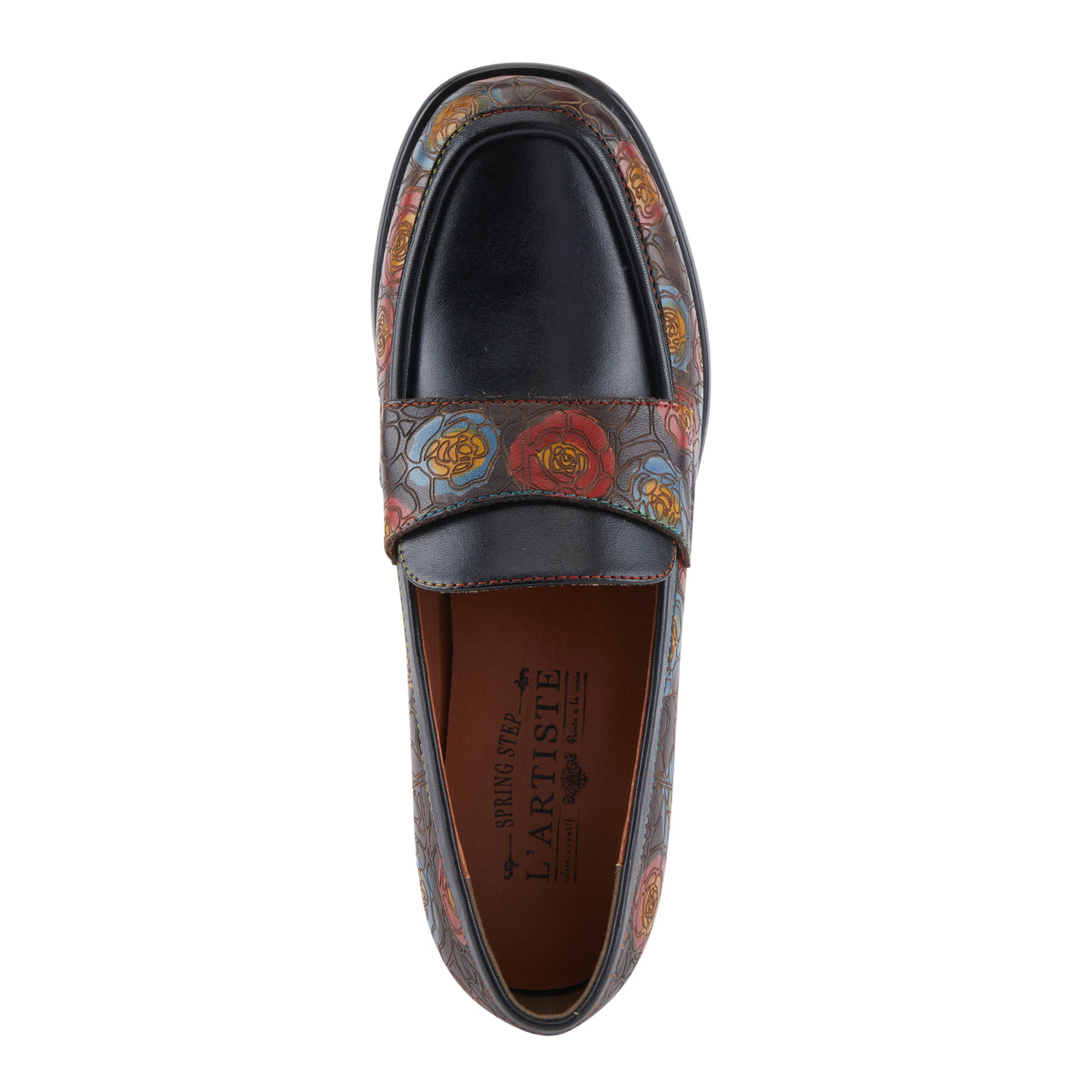 L'Artiste L'ARTISTE RIVOIRE SHOES shoe in navy multi with handcrafted leather design