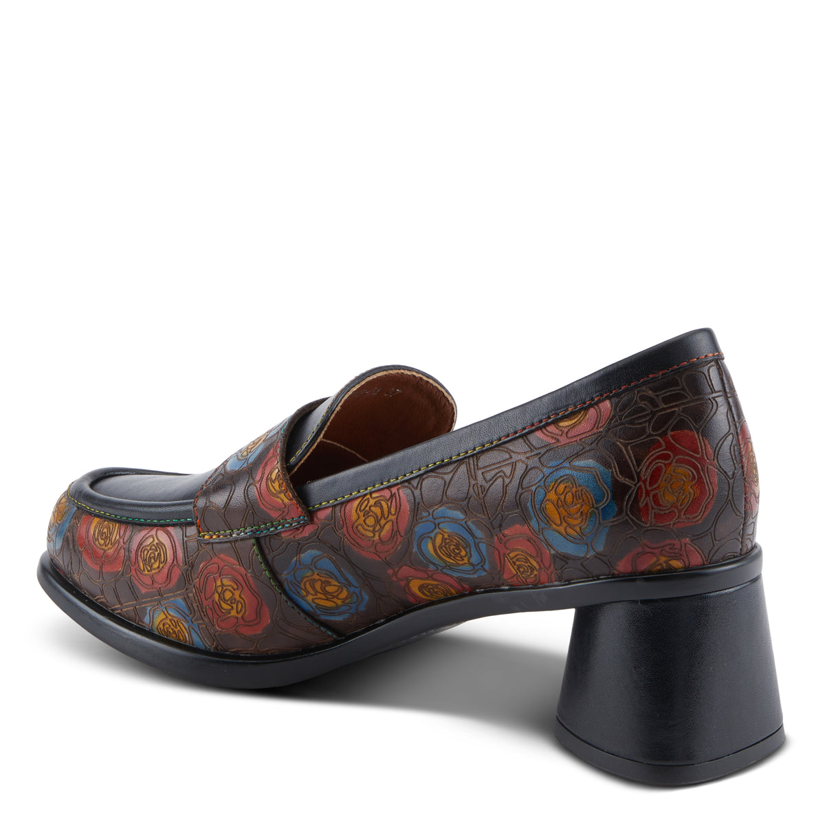 L'Artiste L'ARTISTE RIVOIRE SHOES shoe in navy multi with handcrafted leather design