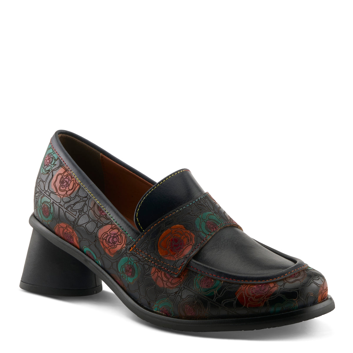 L'Artiste L'ARTISTE RIVOIRE SHOES shoe in navy multi with handcrafted leather design