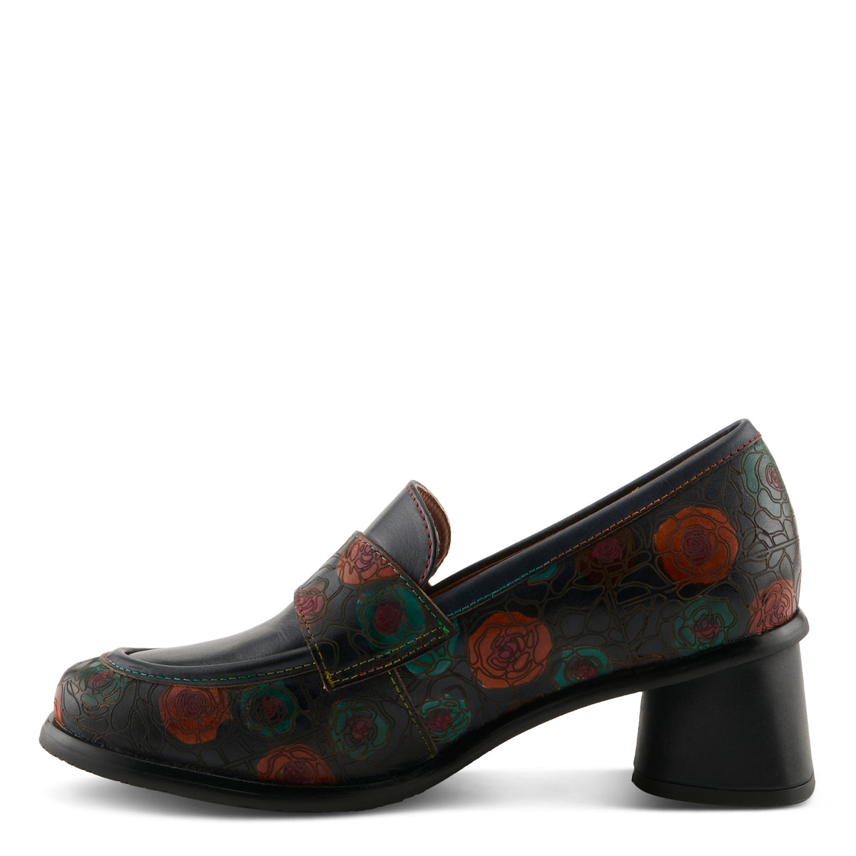 L'Artiste L'ARTISTE RIVOIRE SHOES shoe in black multi with handcrafted leather design