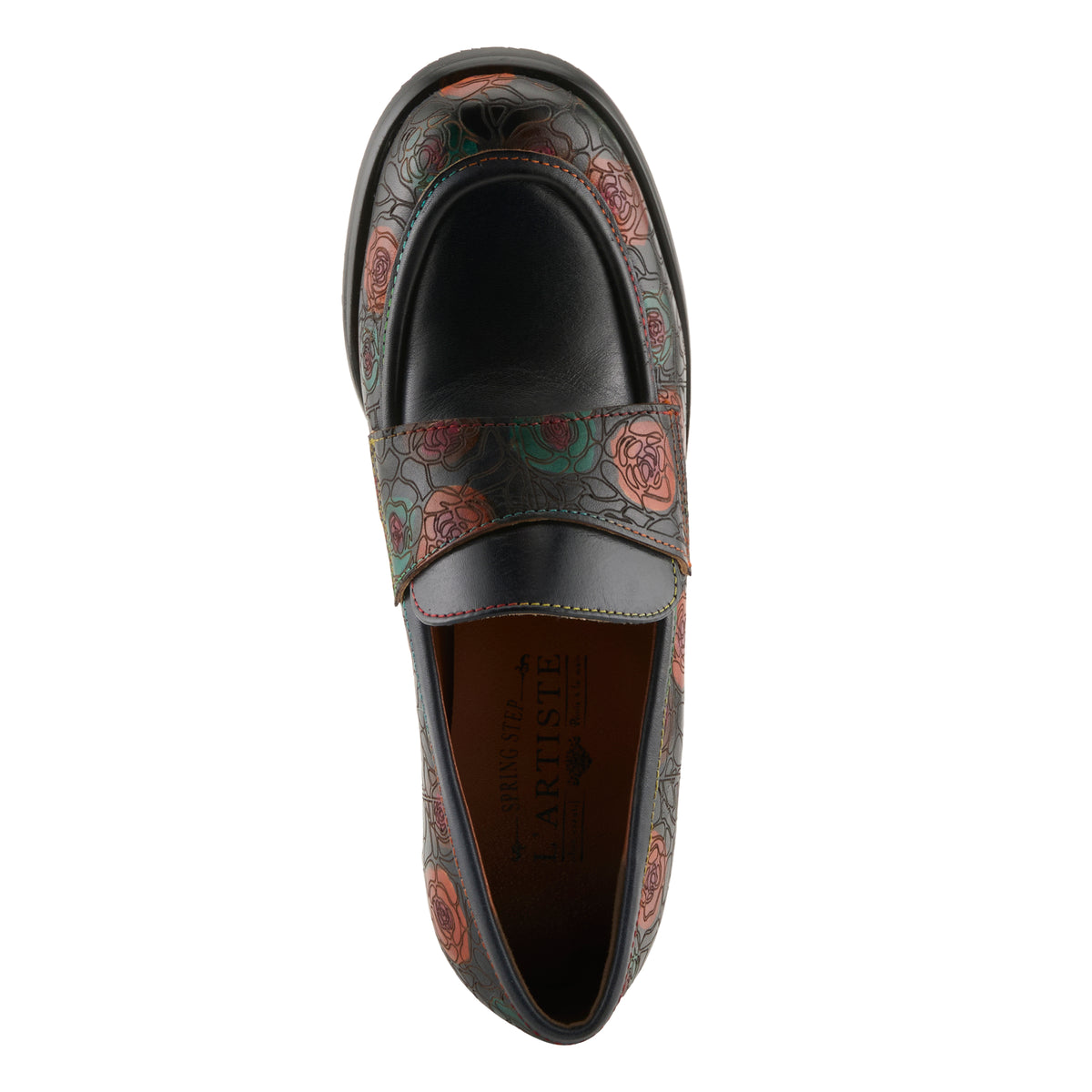 L'Artiste L'ARTISTE RIVOIRE SHOES shoe in black multi with handcrafted leather design