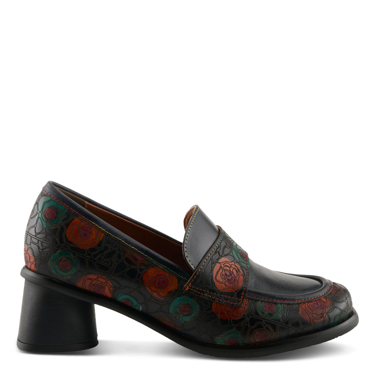L'Artiste L'ARTISTE RIVOIRE SHOES shoe in black multi with handcrafted leather design