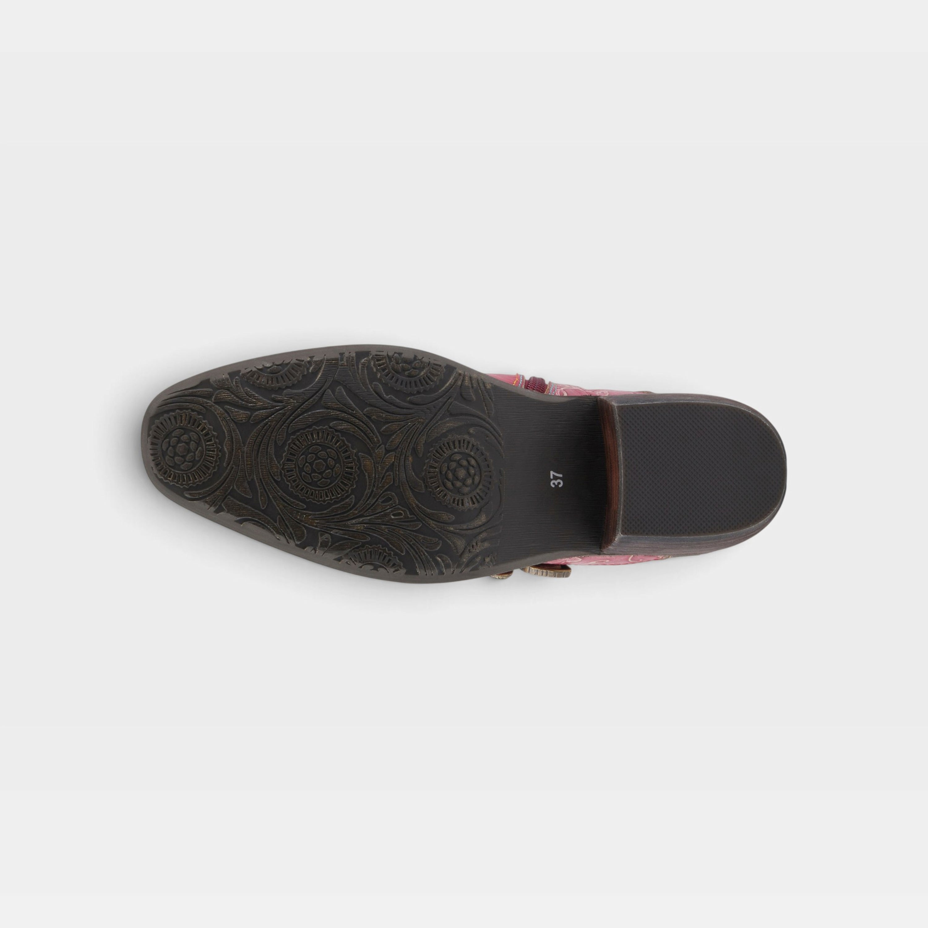 L'Artiste Rodeha boots in Bordeaux, outsole view