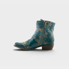 L'Artiste Rodeha boots in Teal, side view