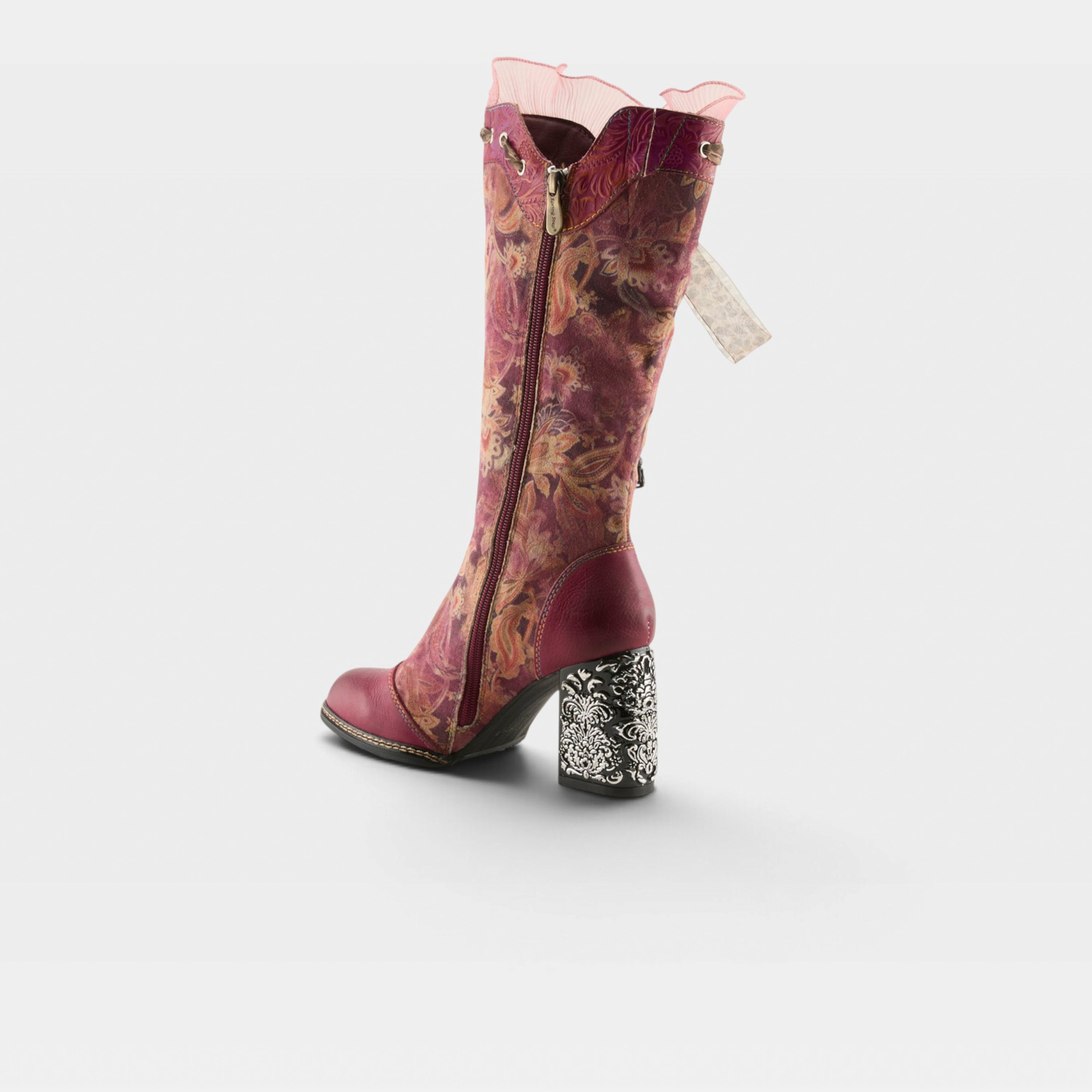 L'Artiste Rorria boots in Bordeaux Multi, alternate angle view