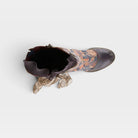 L'Artiste Rorria boots in Purple Multi, top view