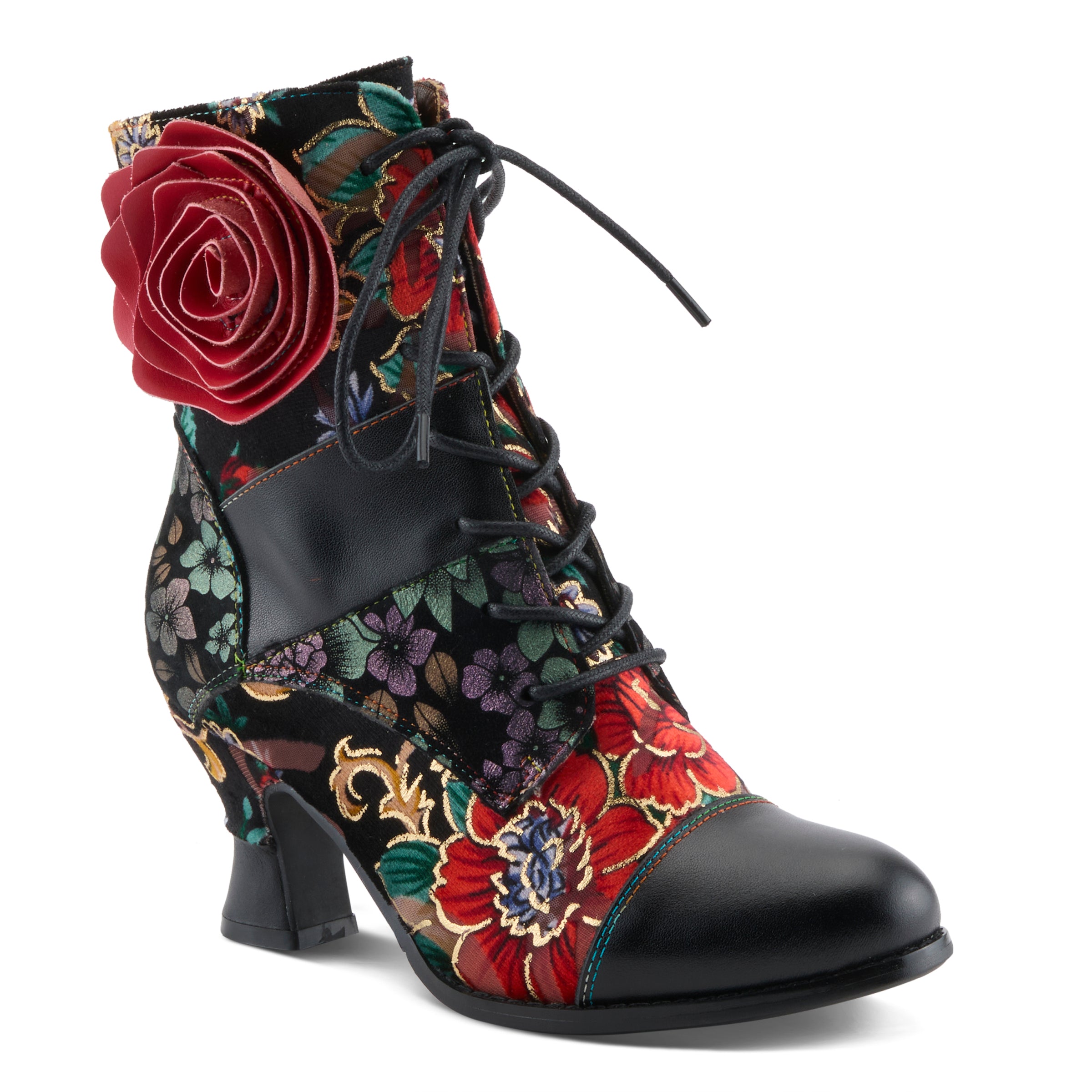 L'artiste Roselia Boots: Floral Pattern Boot – Spring Step Shoes