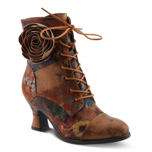 Embroidered, Floral Lace Up Boots for Women – Spring Step Shoes
