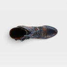 L'Artiste Roselia-Flow boots in Navy Multi, top view