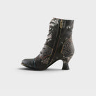 L'Artiste Roselia-Stunin boots in Black Multi, side view