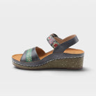 L'Artiste Roshni sandals in Blue Multi, side view