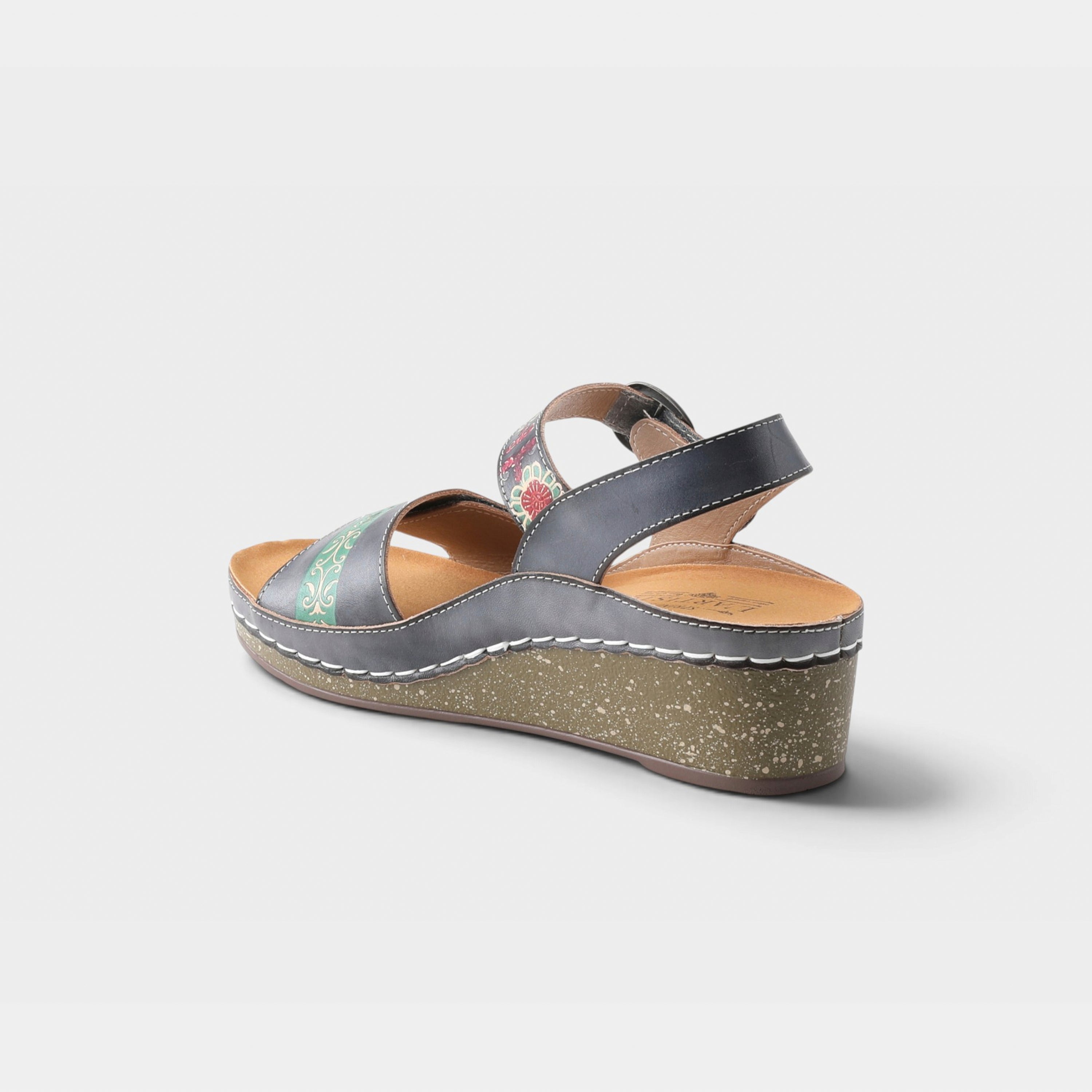 L'Artiste Roshni sandals in Blue Multi, alternate angle view