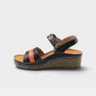L'Artiste Roshni sandals in Black Multi, side view
