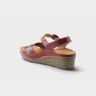 L'Artiste Roshni sandals in Red Multi, alternate angle view