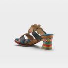 L'Artiste Rossie heeled sandals in Navy Multi, alternate angle view