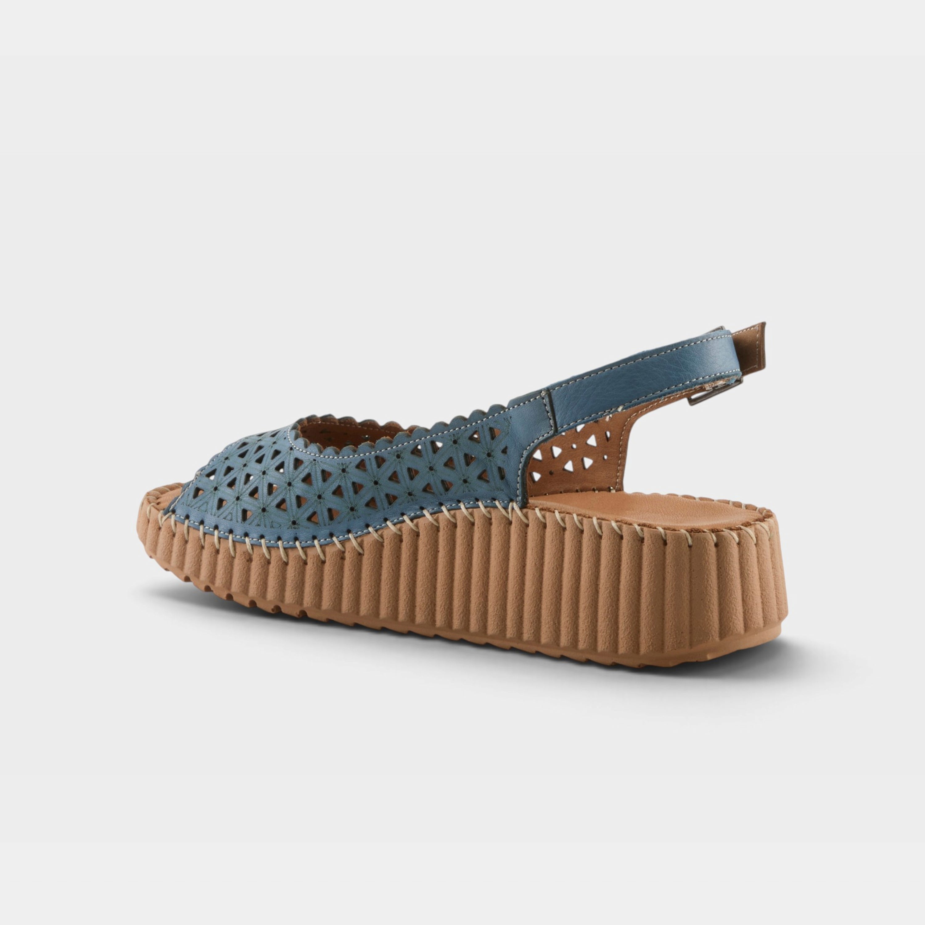 Spring Step Rowyn Denim Blue Casual Sandal