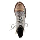 L'Artiste L'ARTISTE RUGUP BOOTIES boot in beige multi with handcrafted leather design