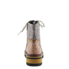L'Artiste L'ARTISTE RUGUP BOOTIES boot in beige multi with handcrafted leather design