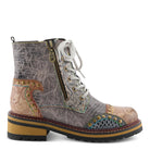 L'Artiste L'ARTISTE RUGUP BOOTIES boot in beige multi with handcrafted leather design