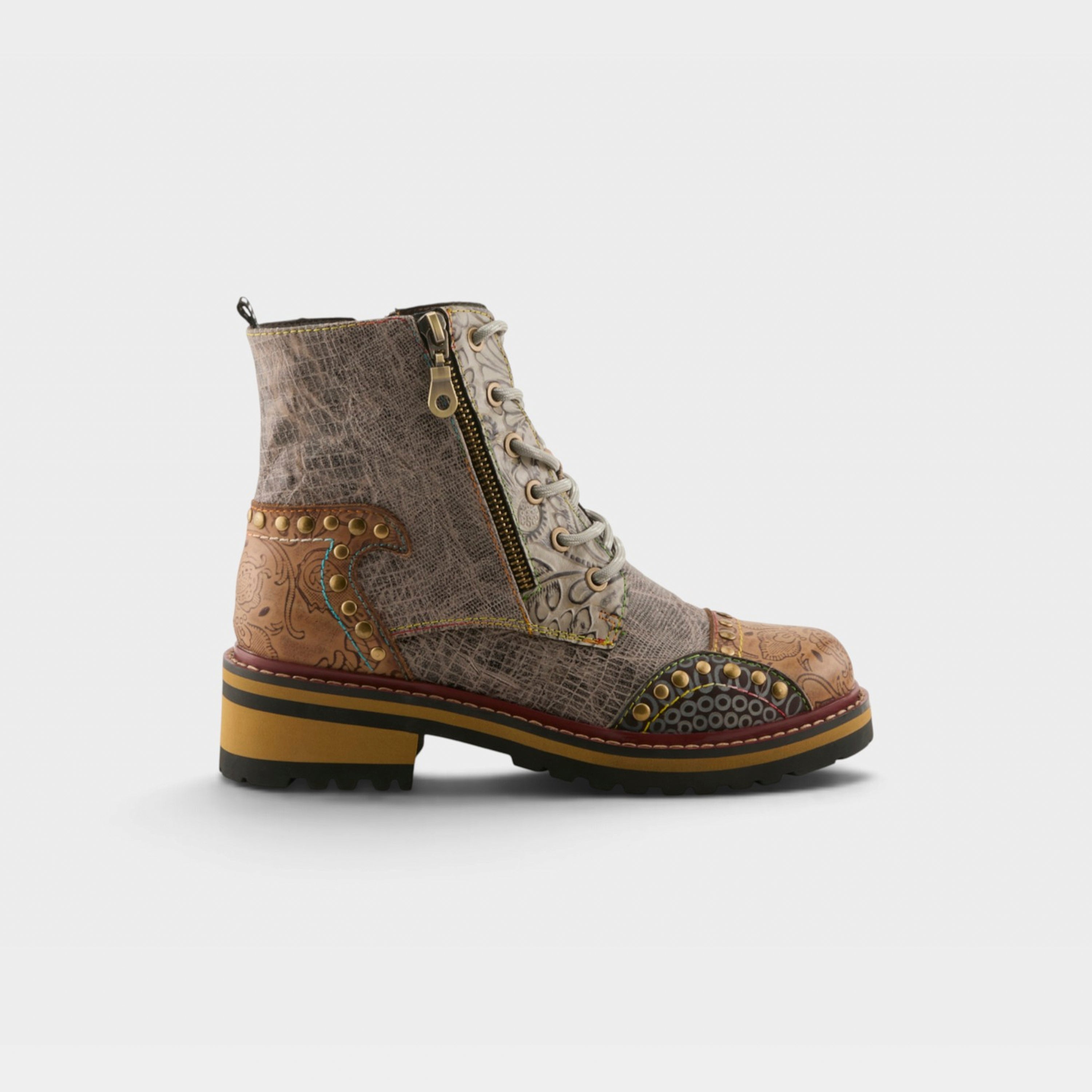 L'Artiste Rugup booties in Beige Multi, hero view